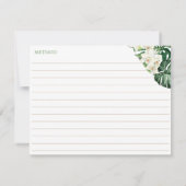 Tropisch botanisch Vrijgezellenfeest Recipende Kaa Kaart (Achterkant)