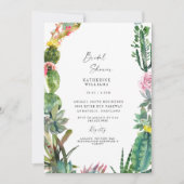 Tropisch botanisch wit Vrijgezellenfeest Kaart (Voorkant)