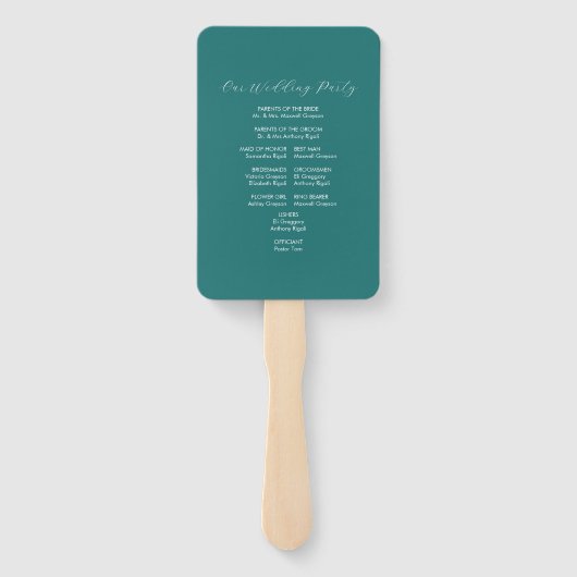 Tropisch botanische olietraceprogramma handwaaier (Achterkant)