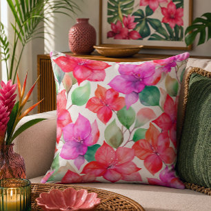 Tropisch bougainvillea patroon kussen