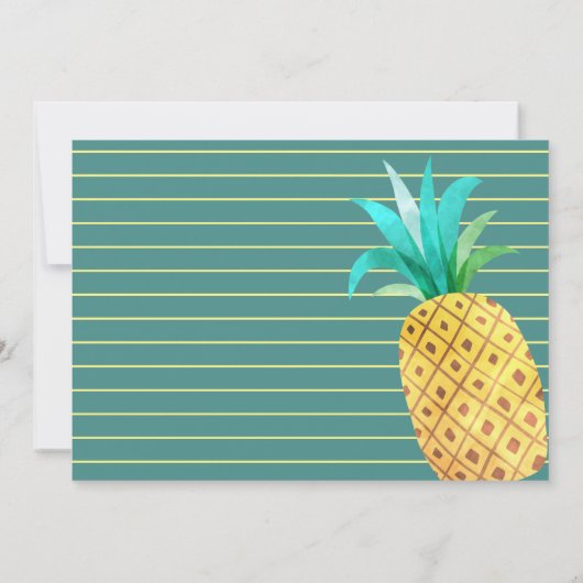 Tropisch BOY Baby shower nodigt ALOHA Watermelon u Kaart (Achterkant)