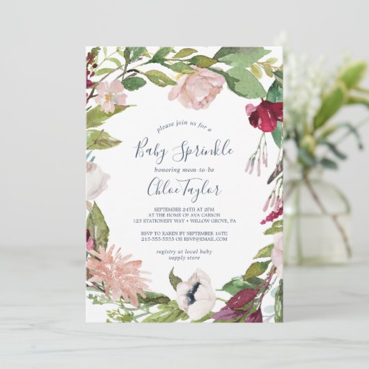 Tropisch Breeze Baby Sprinkle Kaart (Staand voorkant)