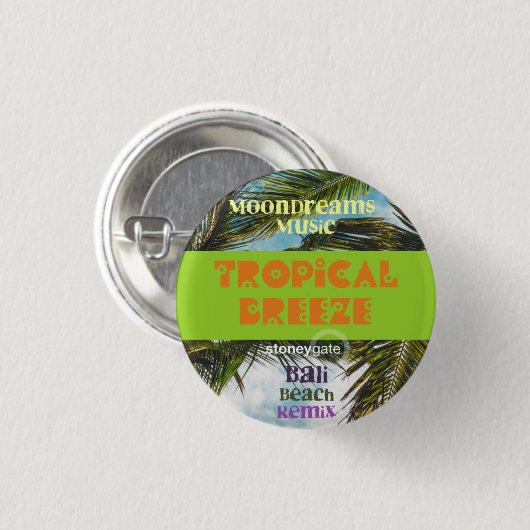 Tropisch Breeze Bali Beach Ronde Button 3,2 Cm (Voorkant /achterkant)
