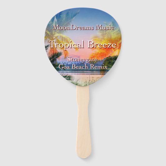 Tropisch Breeze Goa Beach Handwaaier (Achterkant)