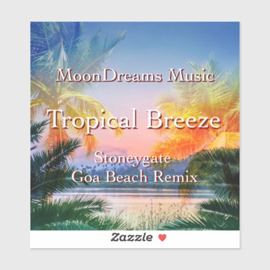 Tropisch Breeze Goa Beach Sticker (Vel)