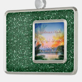 Tropisch Breeze Goa Beach Verzilverd Omlijst Ornament (Links)