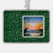 Tropisch Breeze Goa Beach Verzilverd Omlijst Ornament (Voorkant)
