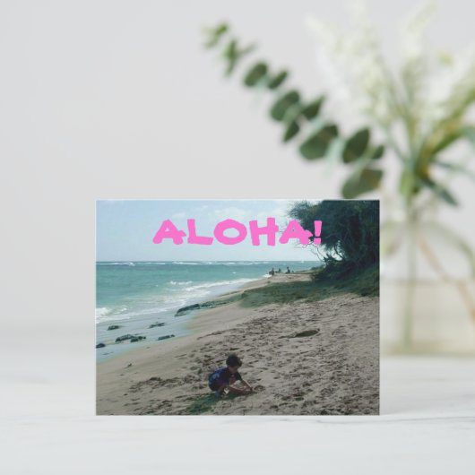 Tropisch Briefkaart strand (Staand voorkant)