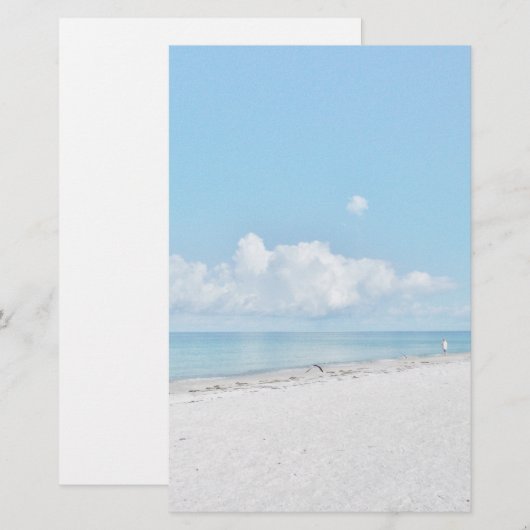 Tropisch Briefpapier strand (Voorkant / Achterkant)