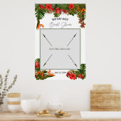 Tropisch bries bloemencocktail bruidsdouche fotoho poster (Keuken)