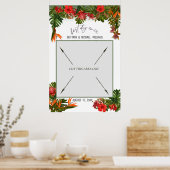Tropisch bries bloemige trouwdag fotobooth poster (Keuken)