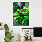 Tropisch Bromeliad Poster (Thuiskantoor)
