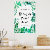 Tropisch bruids douche bord, tropisch huwelijk poster (Keuken)