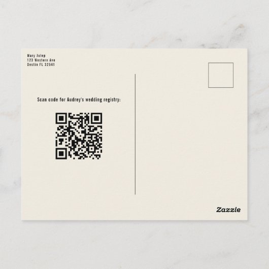 Tropisch Bruids Ondergoed Bruiloft Feest Uitnodigi Briefkaart (Achterkant)