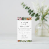 Tropisch bruids recept verzoek informatiekaartje (Staand voorkant)