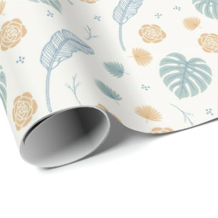 Tropisch Bruidsbad Patroon Boho Palmbladeren Cadeaupapier