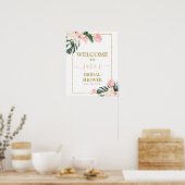 Tropisch bruidsfeest verwelkomingsbord poster (Keuken)