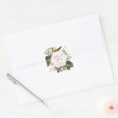 Tropisch Bruiloft Feest Bedankt Vierkante Sticker (Envelop)