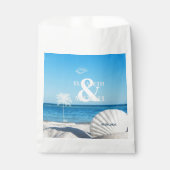 Tropisch Bruiloft Oceaan Strand Bedankzakje (Voorkant)