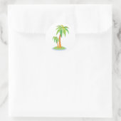 Tropisch bruiloft palm Trees Envelope Seal Ronde Sticker (Tas)