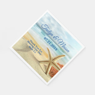 Tropisch bruiloft-strand-wasdepapier Napkin Servet