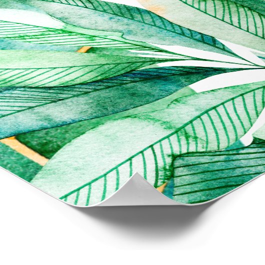 Tropisch bruiloftfeest bord, tropische bruiloft poster (Hoek)