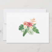 Tropisch Bruiloftsfeest Itinerary Aloha Uitnodigin Kaart (Achterkant)