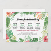 Tropisch Bruiloftsfeest Itinerary Aloha Uitnodigin Kaart (Voorkant / Achterkant)