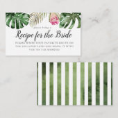 Tropisch Bruiloftsfeest Recept Aanvraagkaart Informatiekaartje (Voorkant / Achterkant)