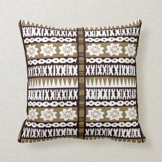 Tropisch bruine tapa doek 20 x 20 inch Pillow Kussen
