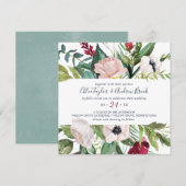 Tropisch bruinesplein huwelijk kaart (Voorkant / Achterkant)