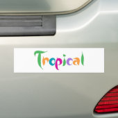 Tropisch Bumpersticker (Op auto)
