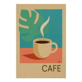 Tropisch café perfect poster