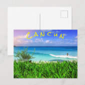 Tropisch Cancun Mexico Beach Zee Paradise Briefkaart (Voorkant / Achterkant)