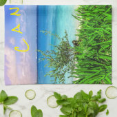 Tropisch Cancun Mexico Beach Zee Paradise Theedoek (Gevouwen)