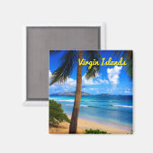Tropisch Caraïbisch Caribisch gebied Beach Magneet (Voorkant / Achterkant)