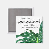 Tropisch Caraïbisch palmblad, eilandontwerp Magneet (Voorkant / Achterkant)