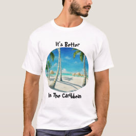 Tropisch Caraïbisch strand T-Shirt