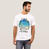 Tropisch Caraïbisch strand T-Shirt (Voorkant volledig)