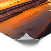 Tropisch Caraïbisch Sunset Beach alsjeblieft Poster (Hoek)