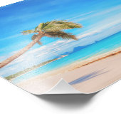 Tropisch Caribisch strand Foto Afdruk (Hoek)