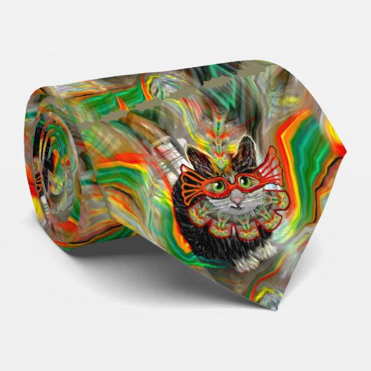 Tropisch carnival stropdas (Opgerold)