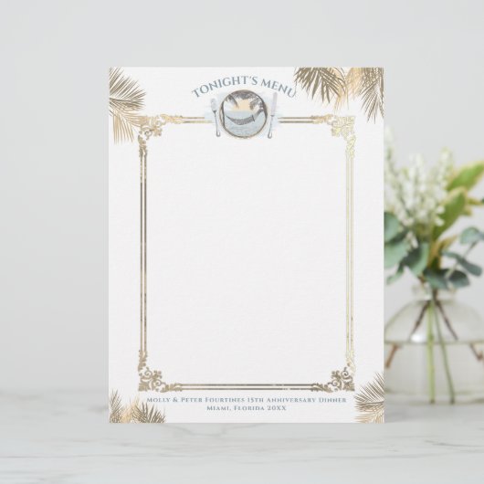  tropisch cateringmenu letterhoofd (Staand voorkant)