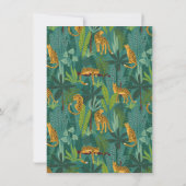 Tropisch Cheetah Oerwoud Birthday Party Kaart (Achterkant)