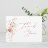 Tropisch chic anthurium bedankkaart (Staand voorkant)