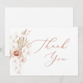 Tropisch chic anthurium bedankkaart (Voorkant / Achterkant)