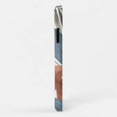 Tropisch chic brons Blauwgroen modern bloemmotief Case-Mate iPhone Case (Achterkant/rechts)