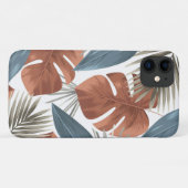 Tropisch chic brons Blauwgroen modern bloemmotief Case-Mate iPhone Case (Achterkant (horizontaal))