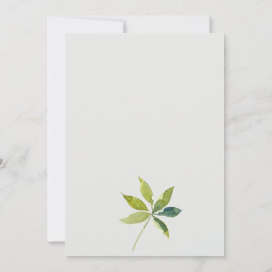 Tropisch chique witte orchidee palmfauna Verloving Kaart (Achterkant)