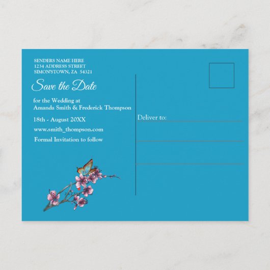 Tropisch chirurgische landschap aankondigingskaart (Achterkant)